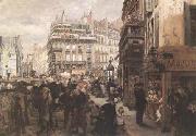 Adolph von Menzel A Paris Day (mk09) USA oil painting reproduction
